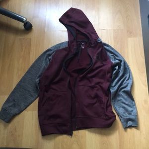 Adidas Climawarm Burgundy Zip Sweater